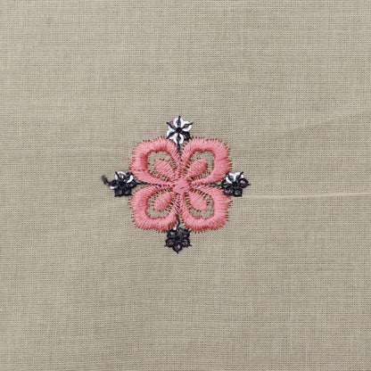 Off White Color Kora Cotton Booti Fabric