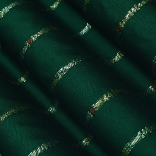 Green Color Brocade Fabric