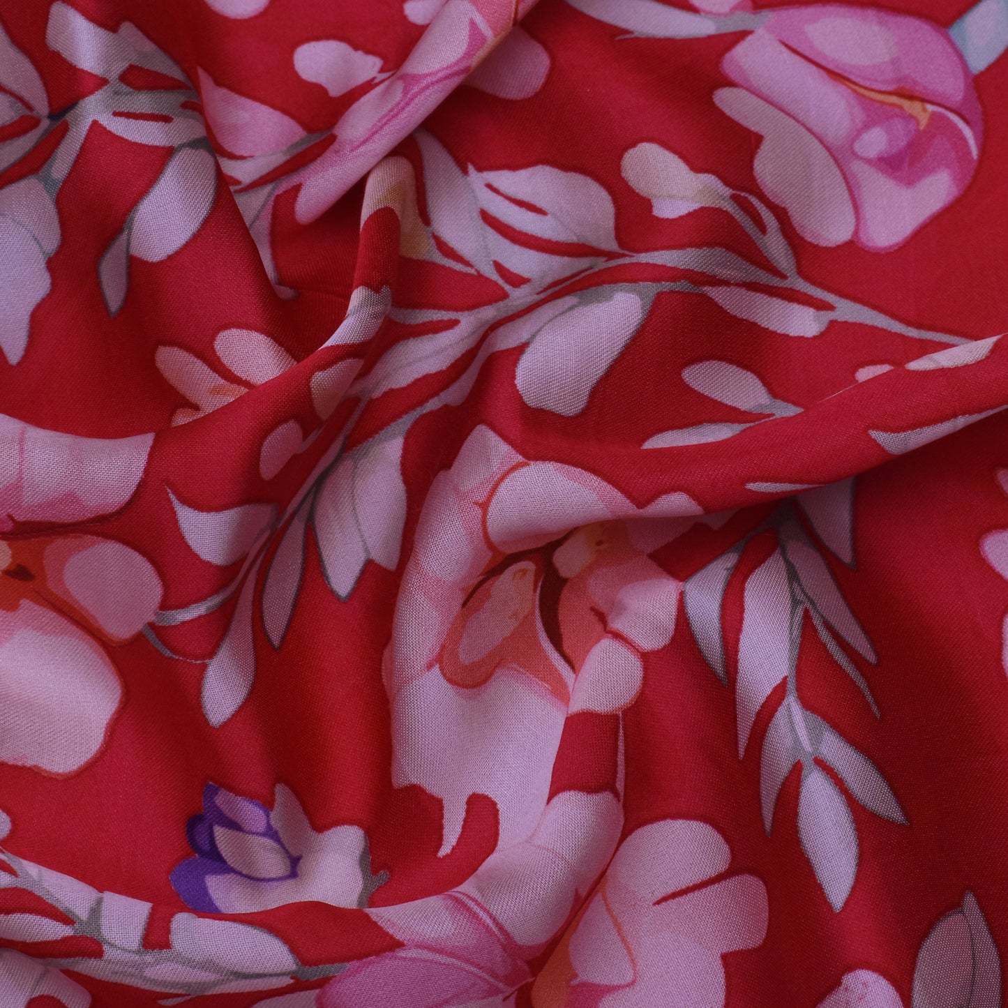 Multi Color Modal Satin Print Fabric