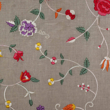 Multi Color Cotton Embroidery Fabric