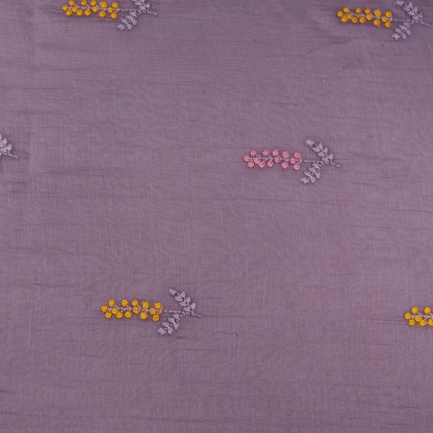 Lavender Color Chanderi Booti Fabric
