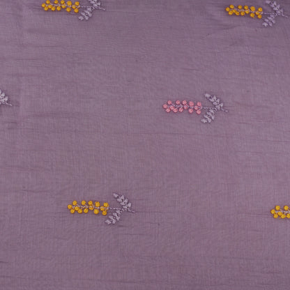 Lavender Color Chanderi Booti Fabric