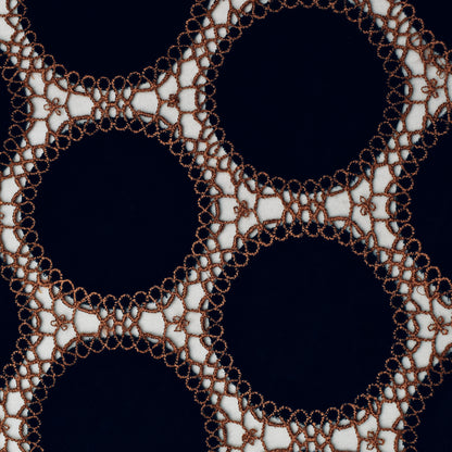 Navy Blue Color Velvet Cut Work Fabric
