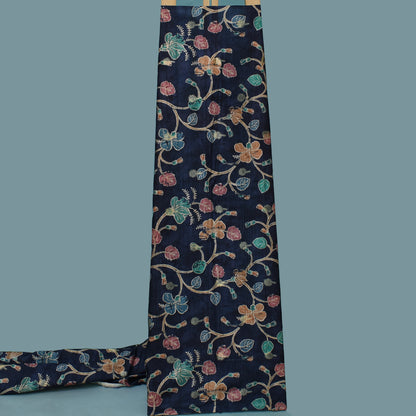 Multi Color Gicha Silk Hybrid Print Booti Fabric