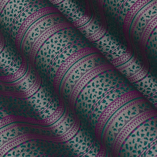 Multi Color Silk Brocade Fabric