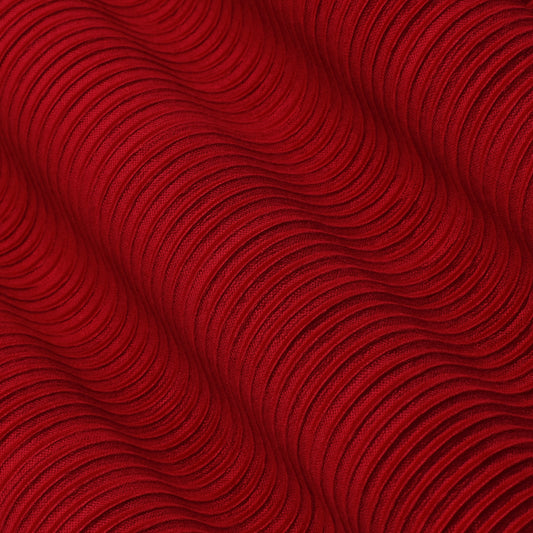 Red Color Crush Satin Fabric