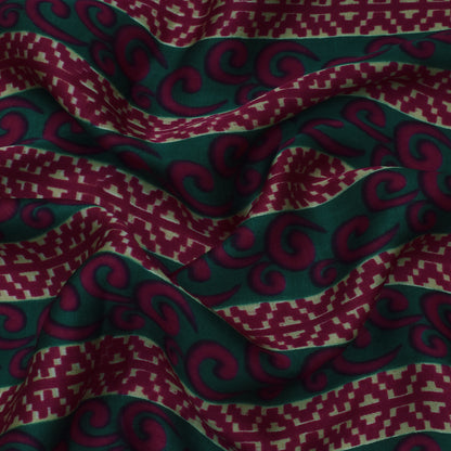 Multi Color Modal Satin Print Fabric