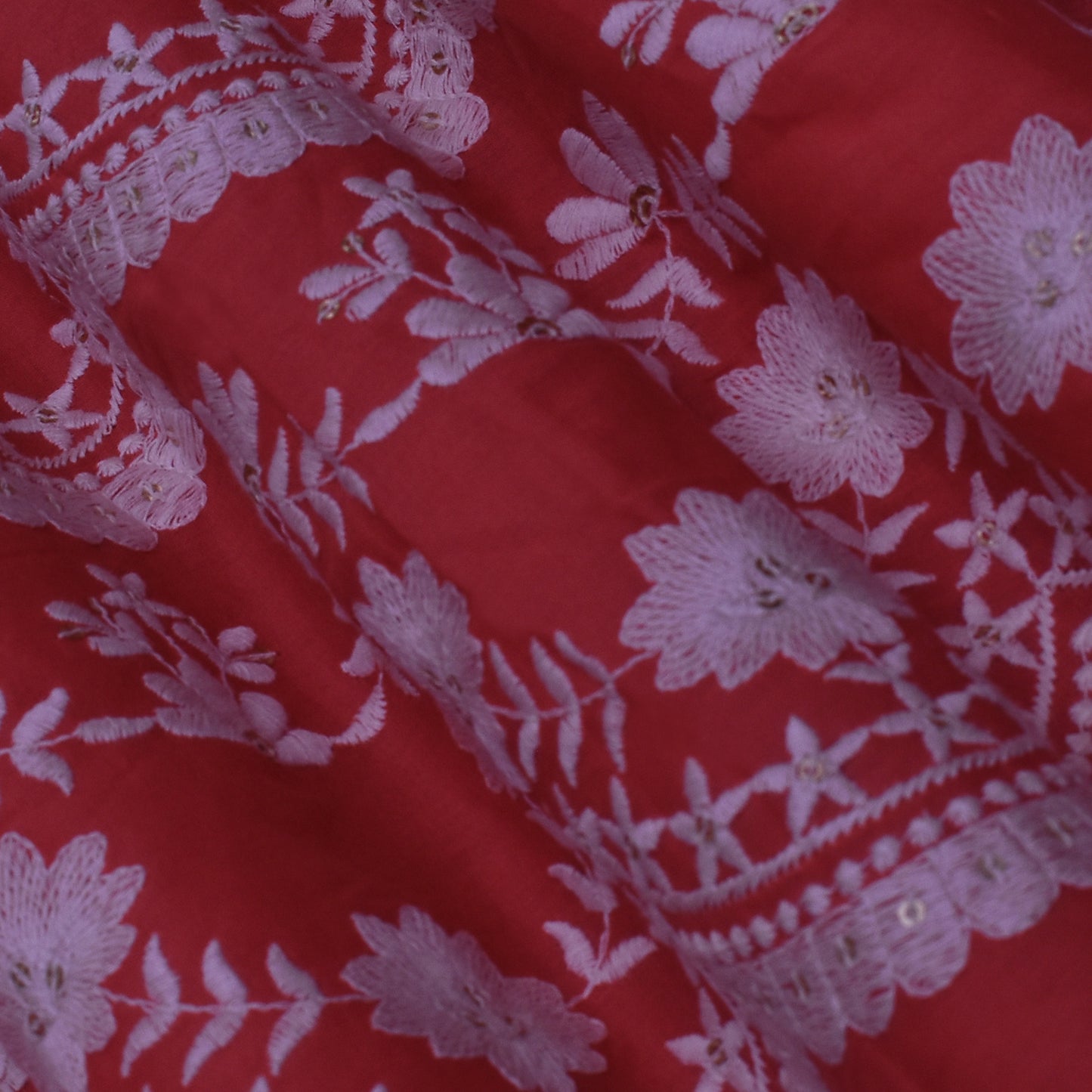 Colored Color Cotton Plazo Embroidery Fabric