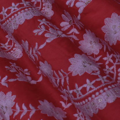 Colored Color Cotton Plazo Embroidery Fabric