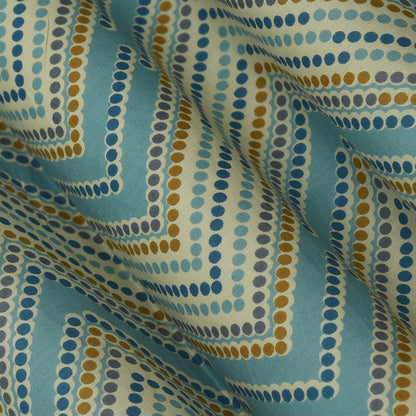Polka Dot Zig Zag Cotton Print Fabric