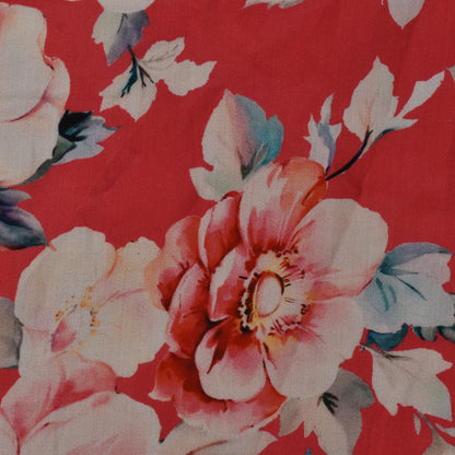 Multi Color Modal Satin Print Fabric