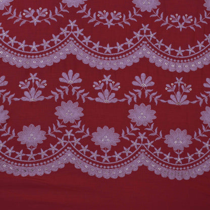 Colored Color Cotton Plazo Embroidery Fabric