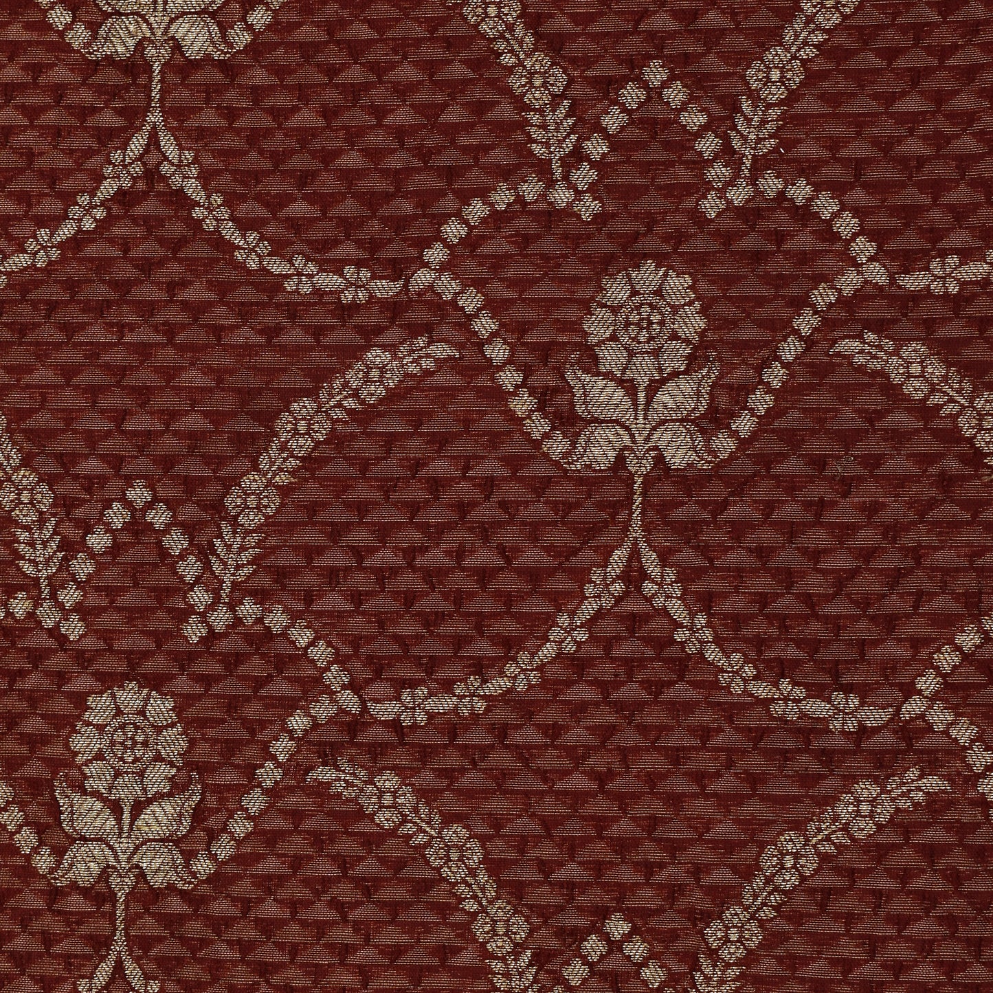 Maroon  Color Katan  Brocade Fabric