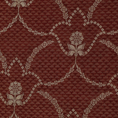 Maroon  Color Katan  Brocade Fabric