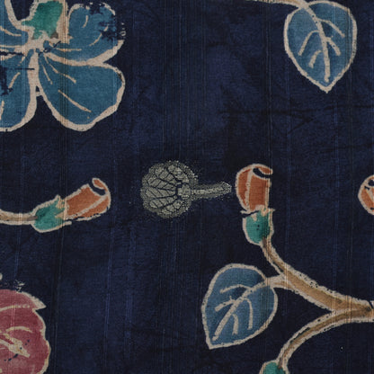 Multi Color Gicha Silk Hybrid Print Booti Fabric