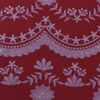 Colored Color Cotton Plazo Embroidery Fabric