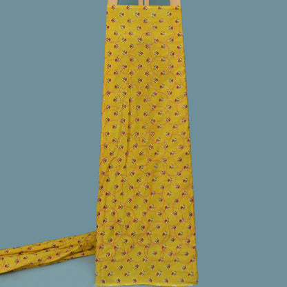 Multi Color Kora Cotton Embroidery Fabric