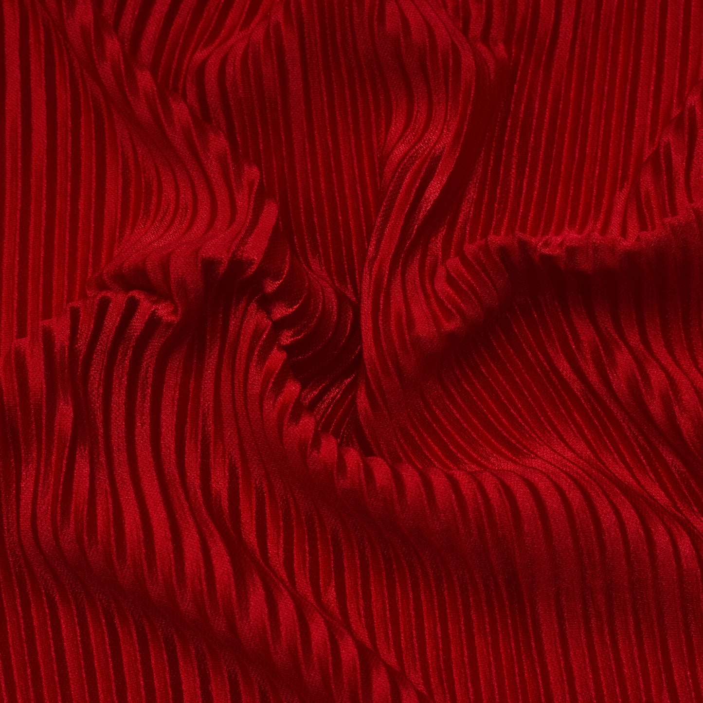 Red Color Crush Satin Fabric