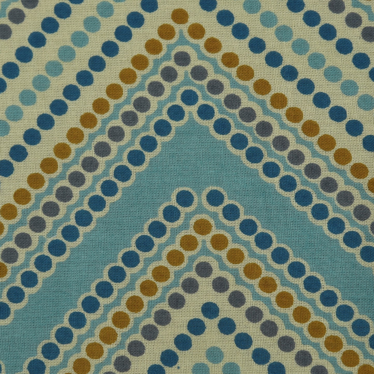 Polka Dot Zig Zag Cotton Print Fabric