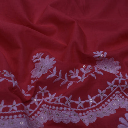 Colored Color Cotton Plazo Embroidery Fabric