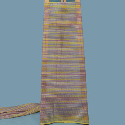 Multi Color Chanderi Kantha Work Tie And Dye Fabric