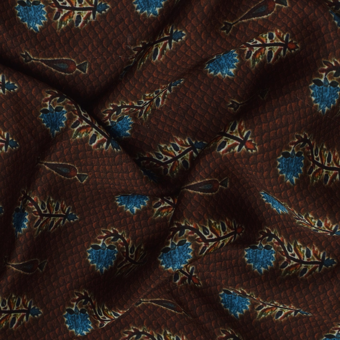 Multi Color Modal Satin Print Fabric