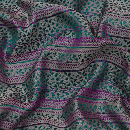 Multi Color Silk Brocade Fabric