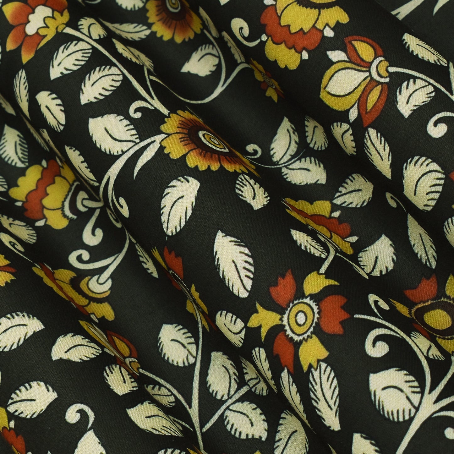 Multi Color Modal Satin Print Fabric