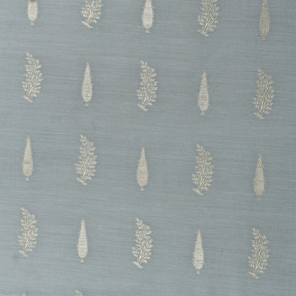 Light Blue Color  Chanderi Jacquard Fabric