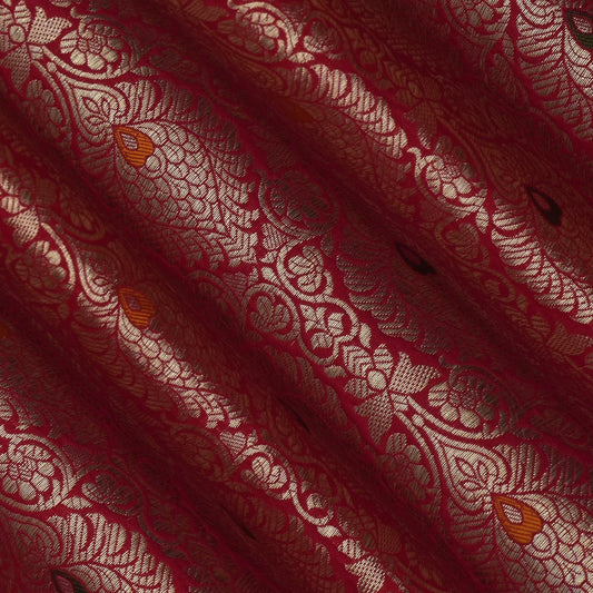 Rani Color Katan Meena Brocade Fabric