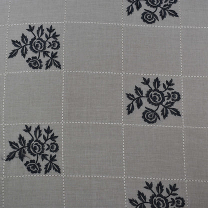 White Color Cotton Embroidery Fabric