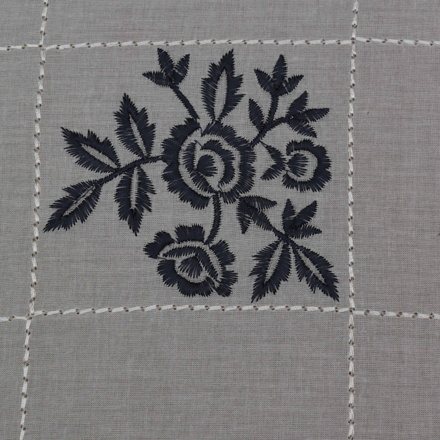 White Color Cotton Embroidery Fabric