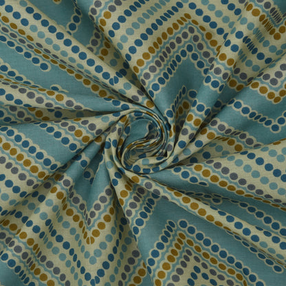 Polka Dot Zig Zag Cotton Print Fabric