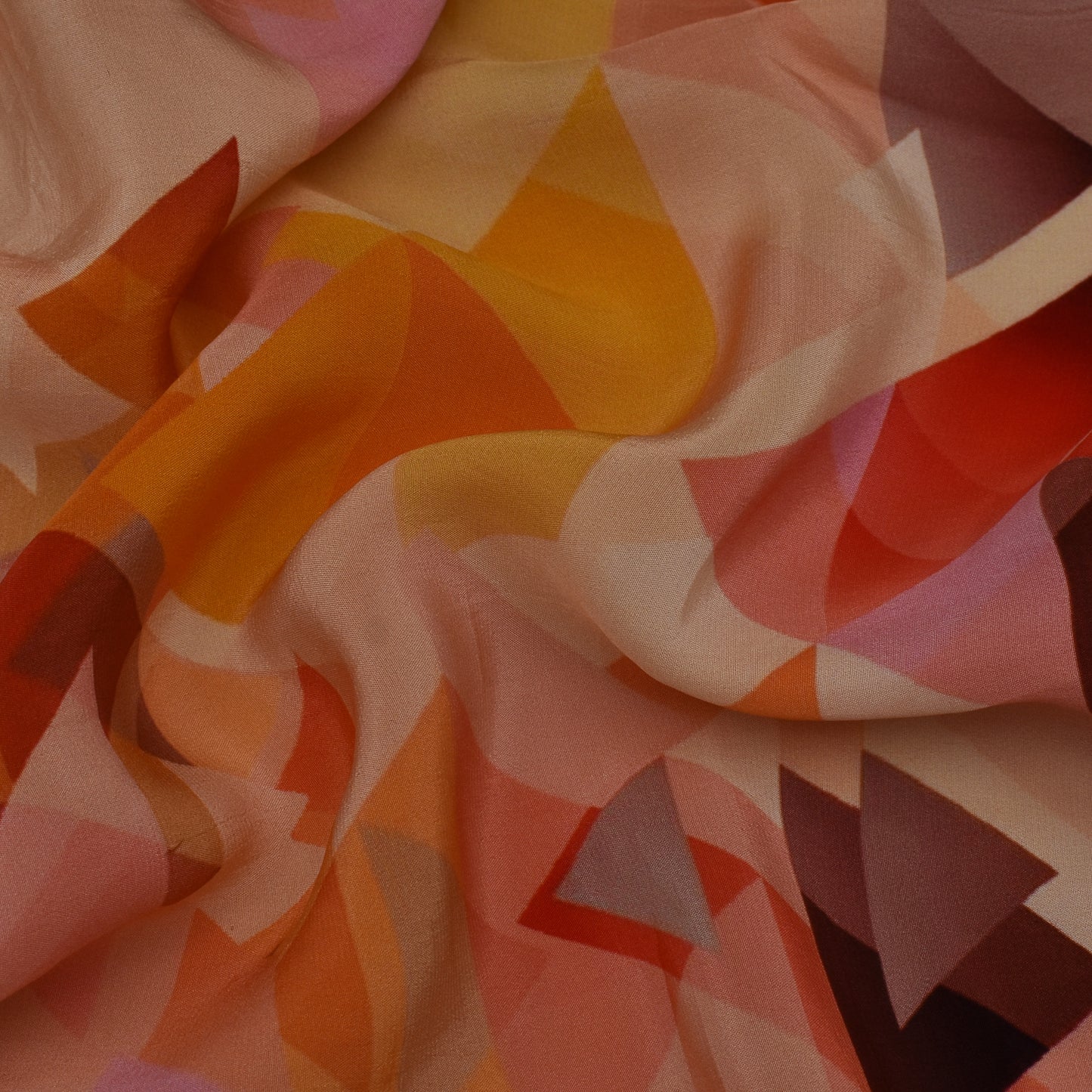 Multi Color Crepe Print Fabric