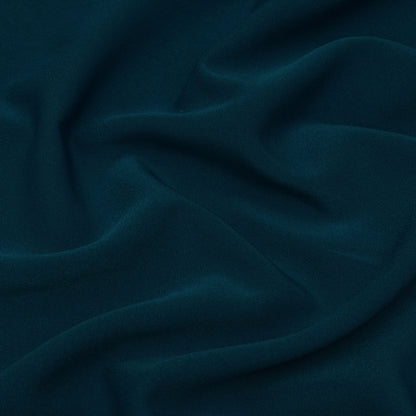 Deep Sea Blue Solid Color Banana Crepe Fabric