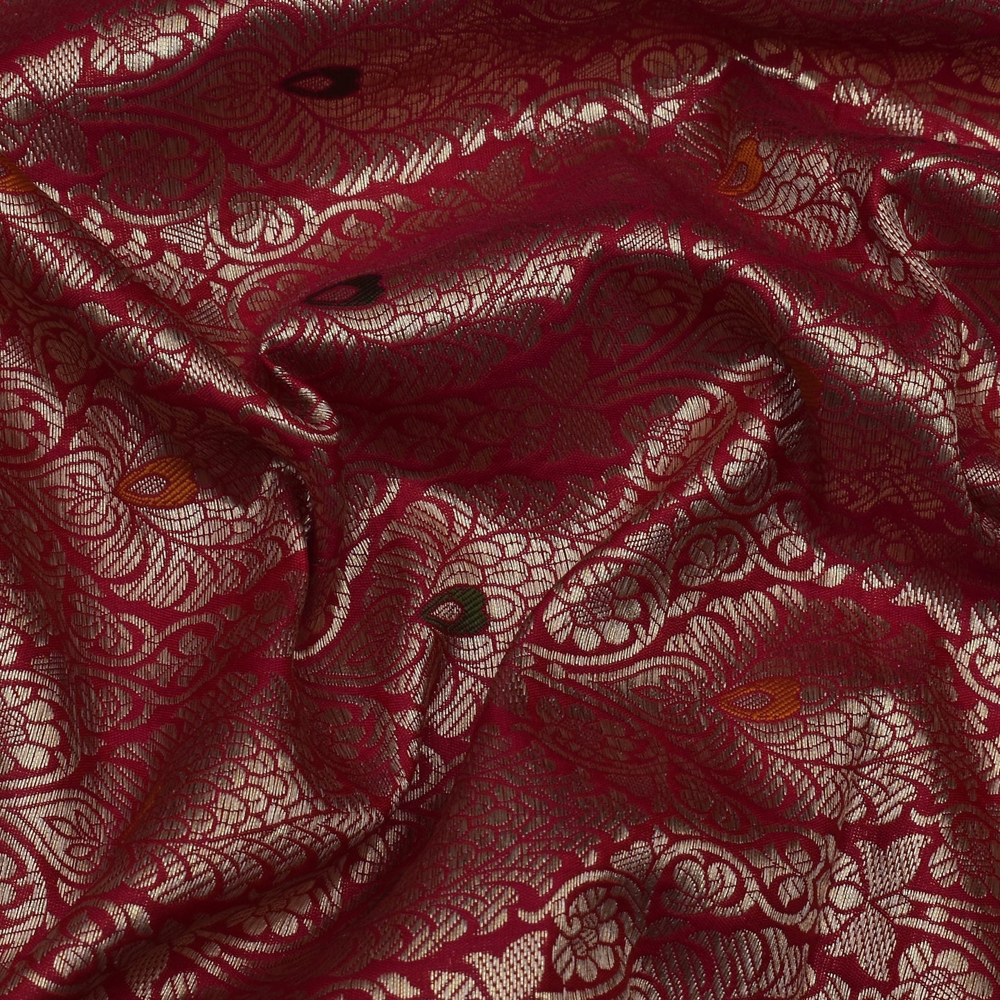 Rani Color Katan Meena Brocade Fabric