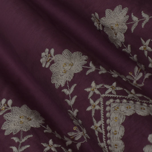 Colored Color Cotton Plazo Embroidery Fabric