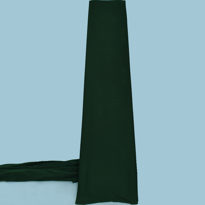 Bottle Green Solid Color Banana Crepe Fabric