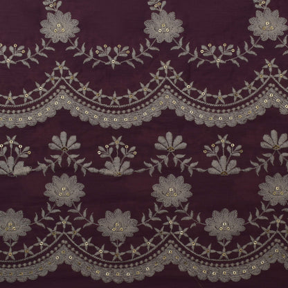 Colored Color Cotton Plazo Embroidery Fabric