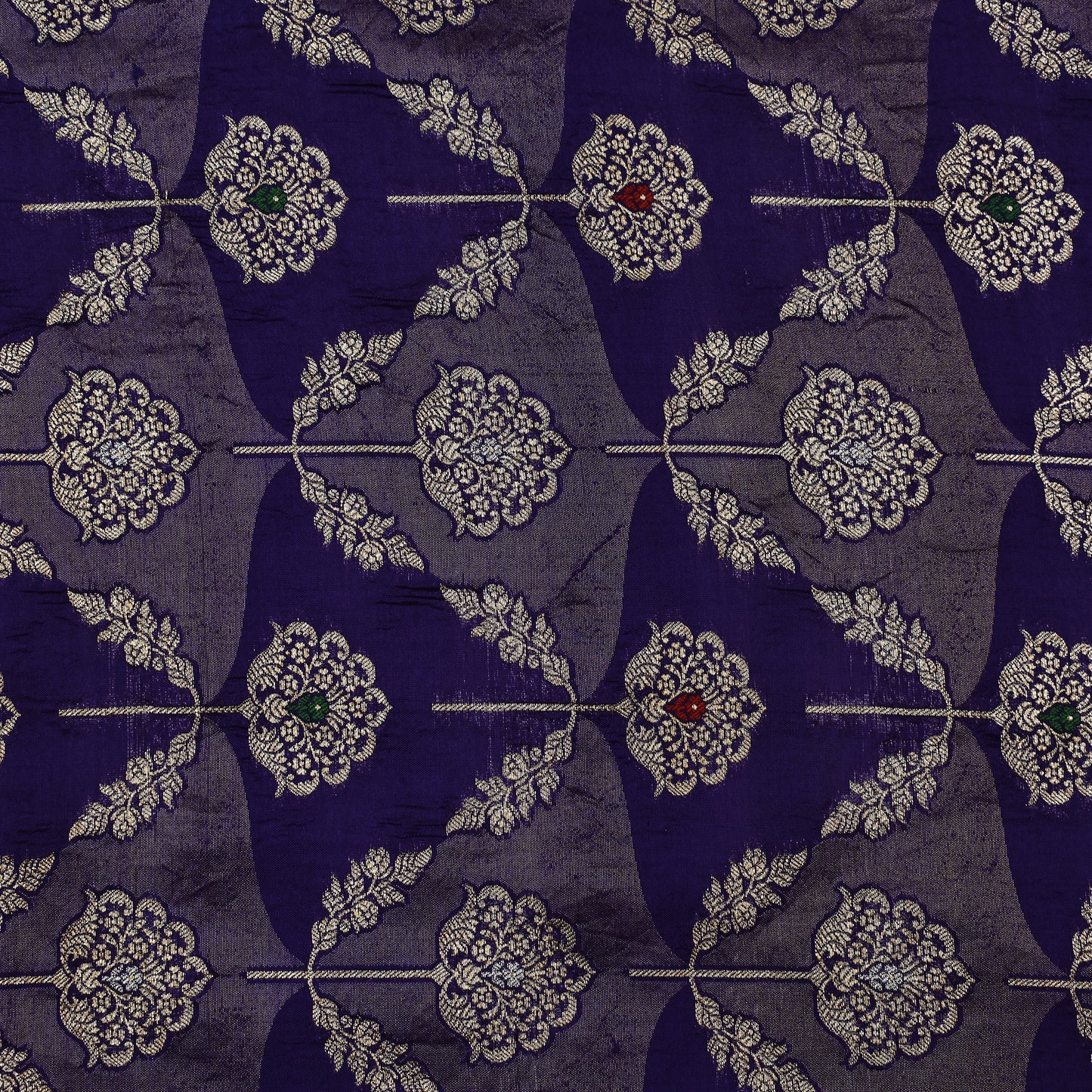 Purple Color Katan Meena Brocade Fabric