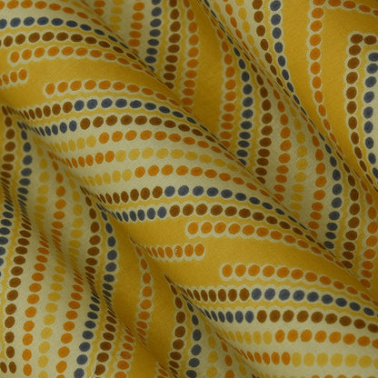 Polka Dot Zig Zag Cotton Print Fabric