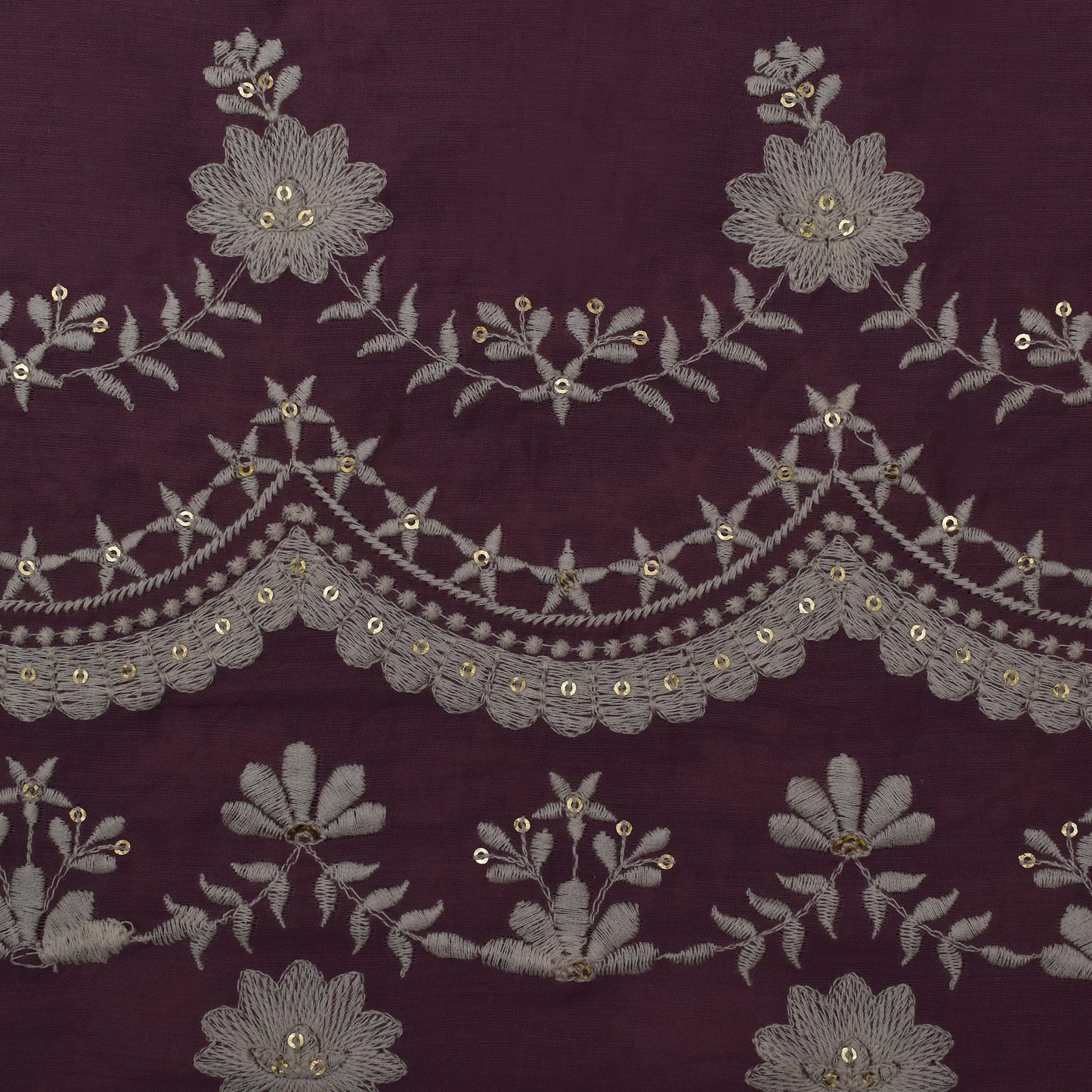 Colored Color Cotton Plazo Embroidery Fabric