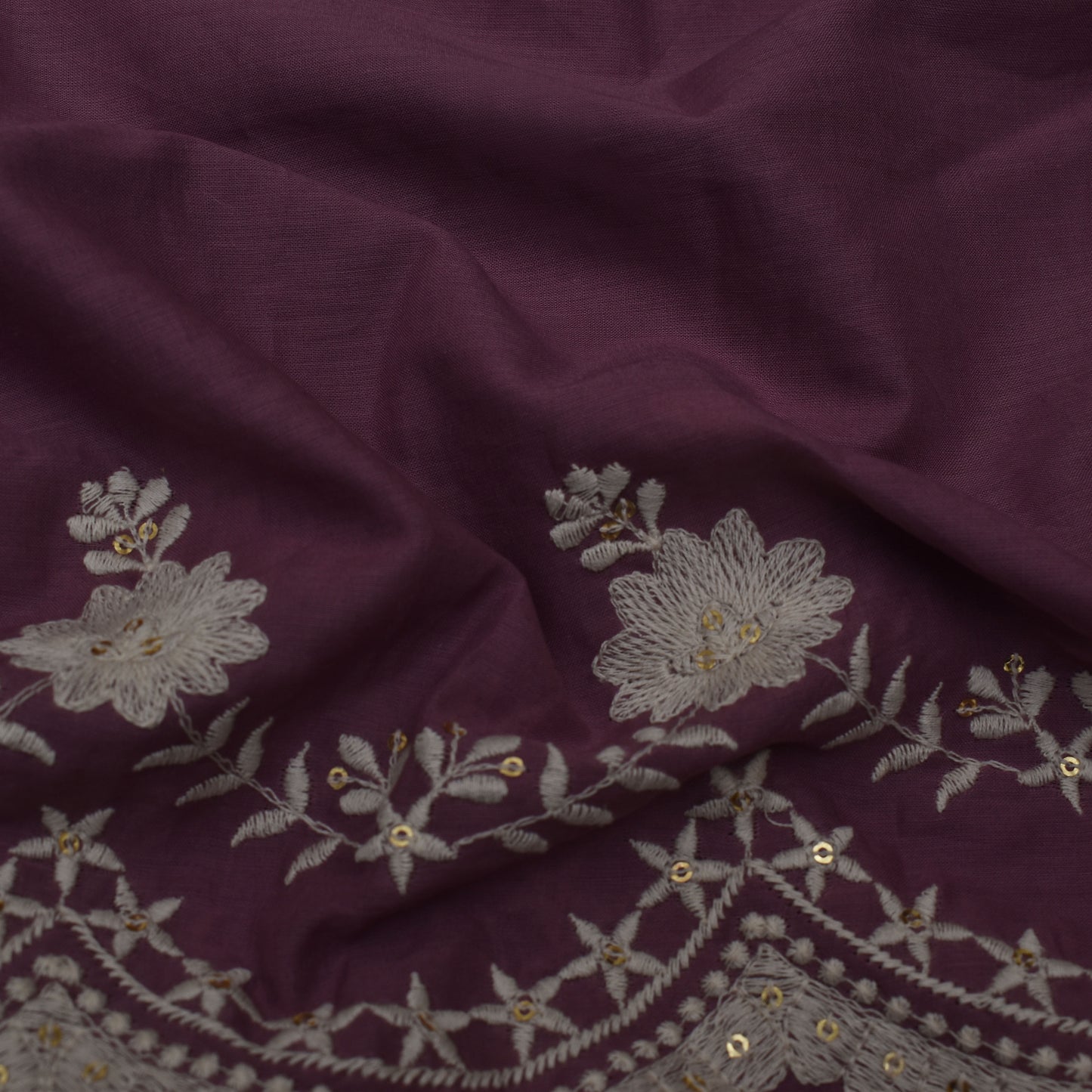 Colored Color Cotton Plazo Embroidery Fabric