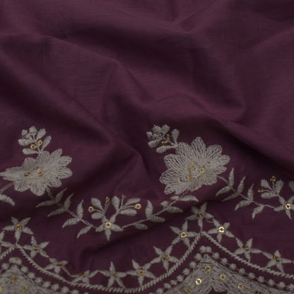 Colored Color Cotton Plazo Embroidery Fabric