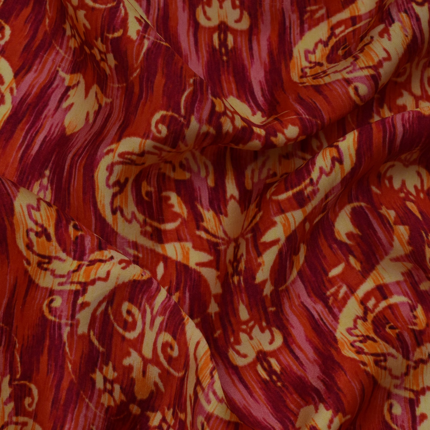 Multi Color Modal Satin Print Fabric