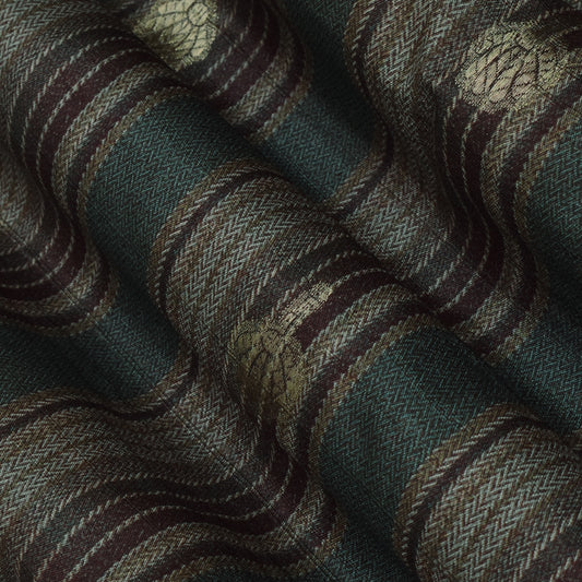 Multi Color Gicha Silk Hybrid Print Booti Fabric