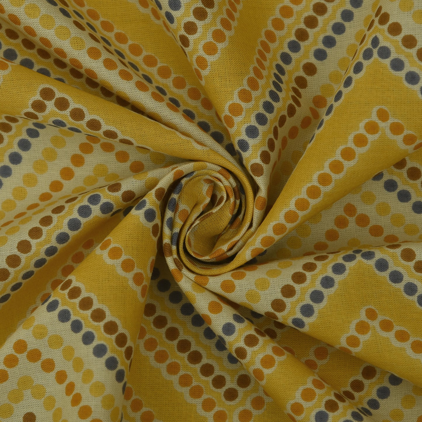 Polka Dot Zig Zag Cotton Print Fabric