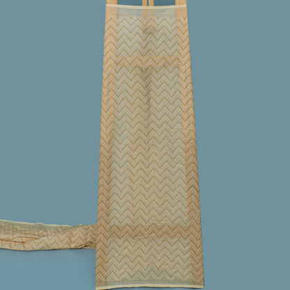 Beige Color Chanderi Booti Fabric