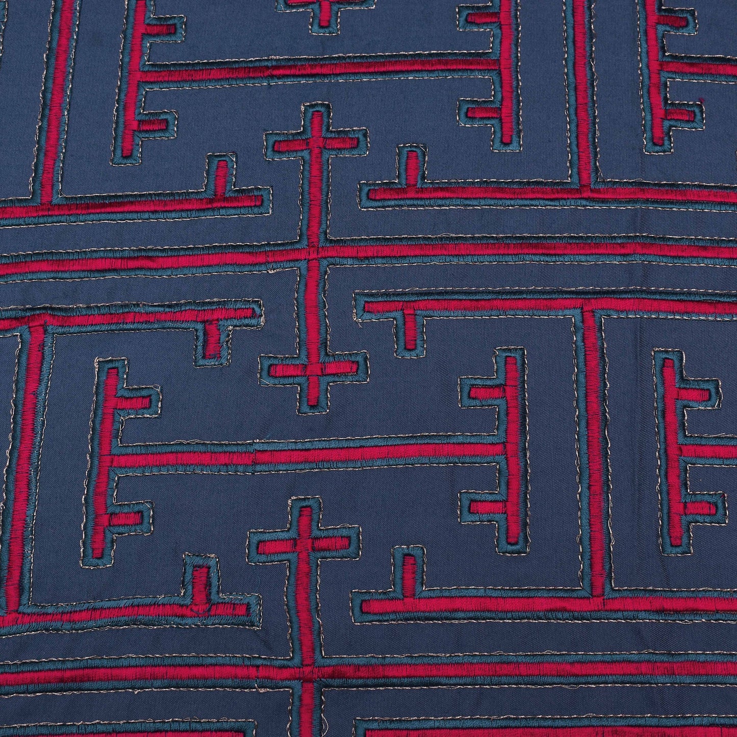 Blue Color Denim Embroidery Fabric