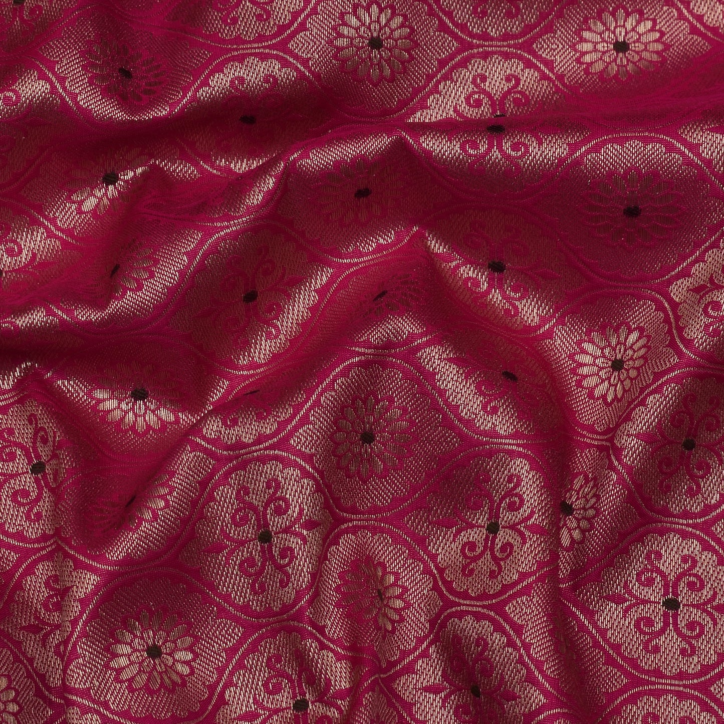 Rani Color Katan Meena Brocade Fabric